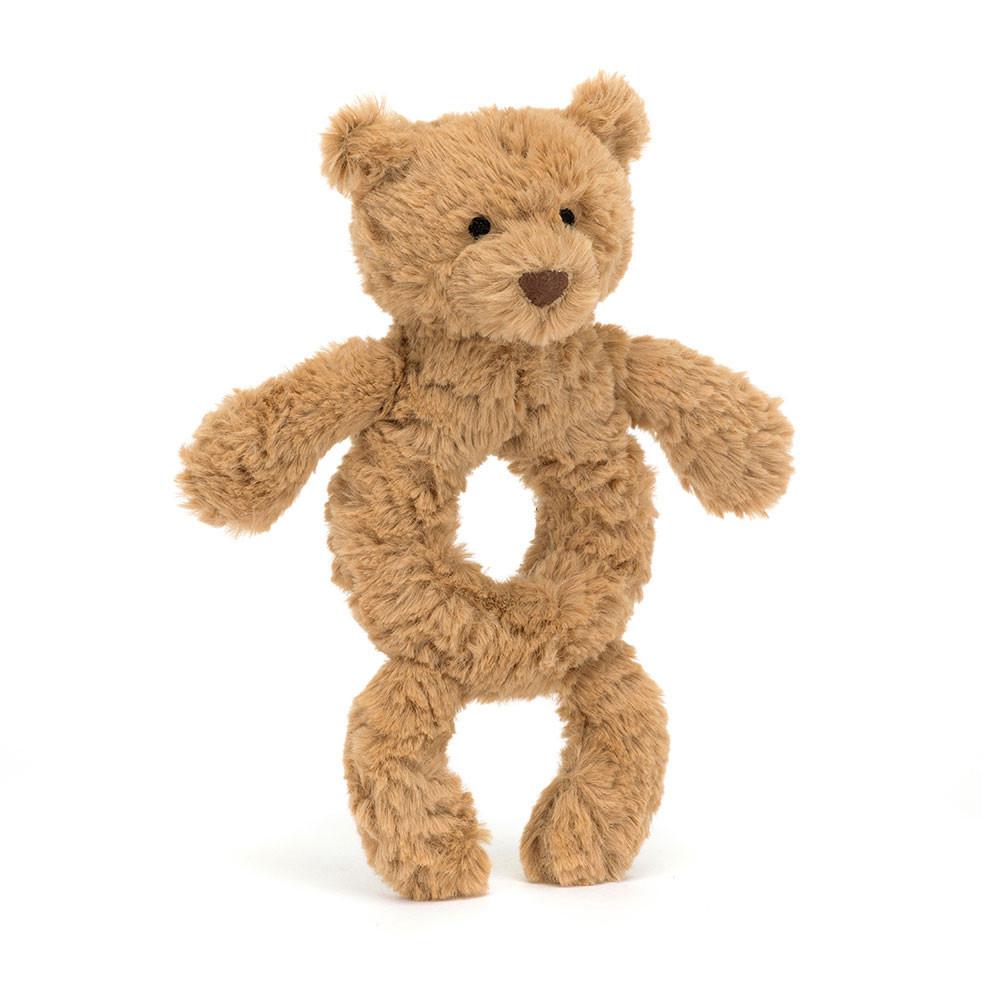 Cachorros Jellycat Bartholomew Bear Ring Rattle,18cm x 8cm x 2cm Marrom | Portugal  QGLOV-4786