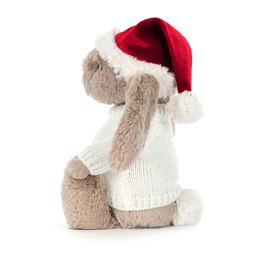 Camisolas Jellycat Bashful Christmas Coelhinha with Cream Jumper,31cm x 12cm x 9cm Bege | Portugal  BJNLG-2698
