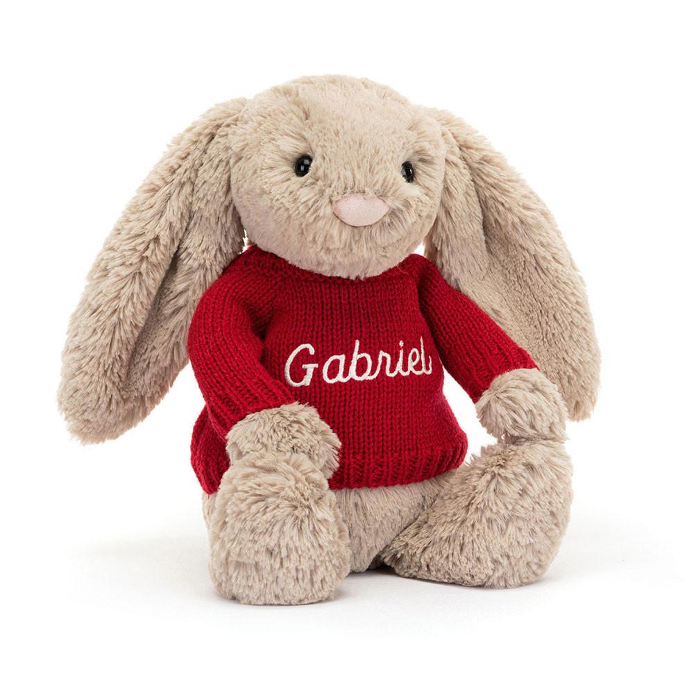 Camisolas Jellycat Bashful Coelhinha,31cm x 12cm x 9cm Bege | Portugal  BENVG-5376
