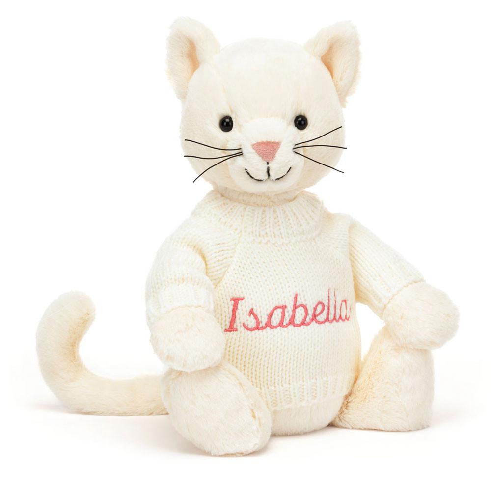 Camisolas Jellycat Bashful Cream Kitten with Cream Jumper,31cm x 12cm x 9cm Branco | Portugal  WTQCS-4859