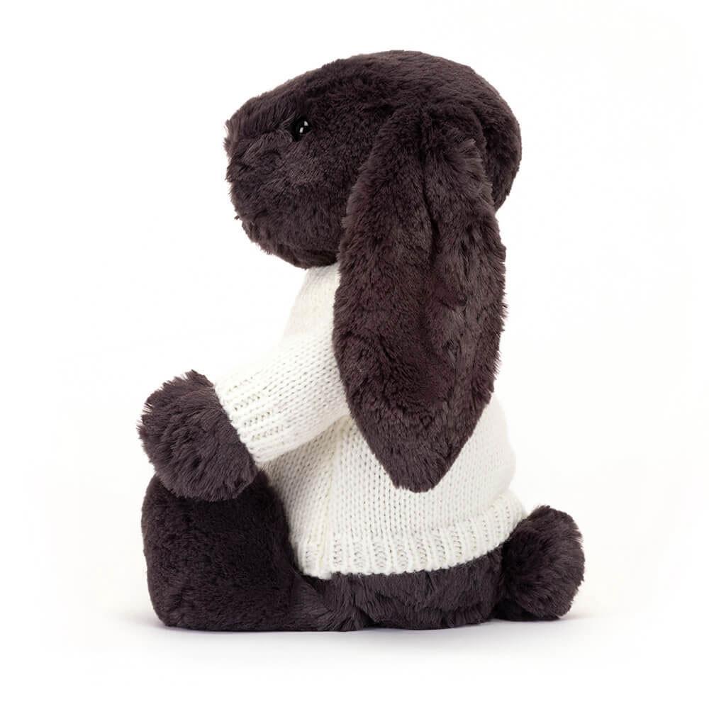 Camisolas Jellycat Bashful Inky Coelhinha with Cream Jumper,31cm x 12cm x 9cm Pretas | Portugal  UHEJK-0541