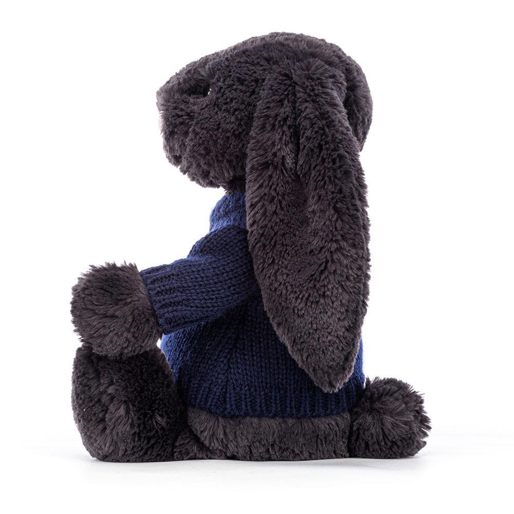 Camisolas Jellycat Bashful Inky Coelhinha,31cm x 12cm x 9cm Pretas | Portugal  LVNSO-0368