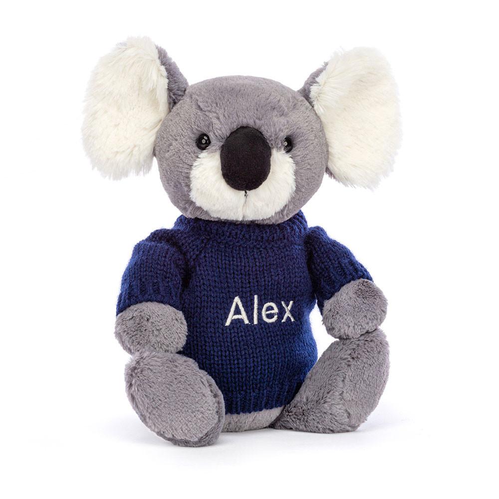 Camisolas Jellycat Bashful Koala,31cm x 12cm x 9cm Cinzentas | Portugal  TSZYB-5260