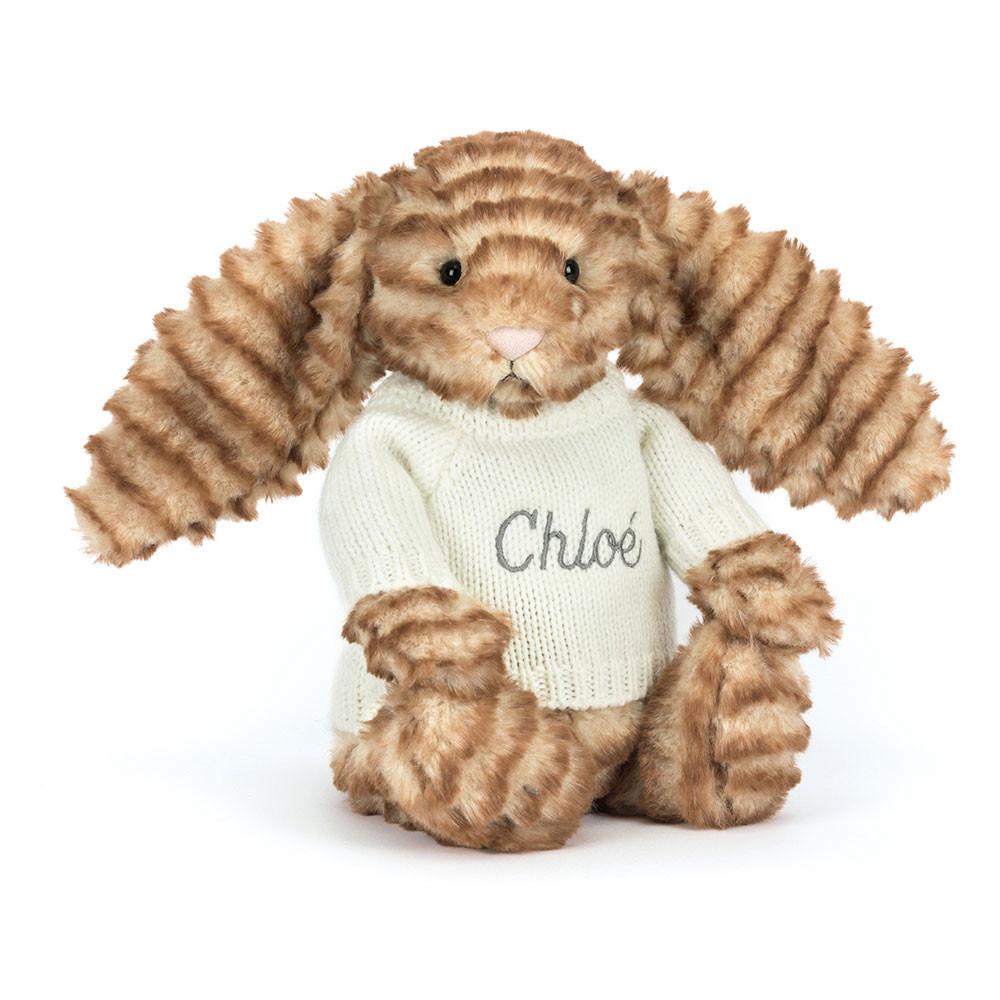 Camisolas Jellycat Bashful Luxe Coelhinha Juniper with Cream Jumper,31cm x 12cm x 9cm Marrom | Portugal  ZTRMJ-7103