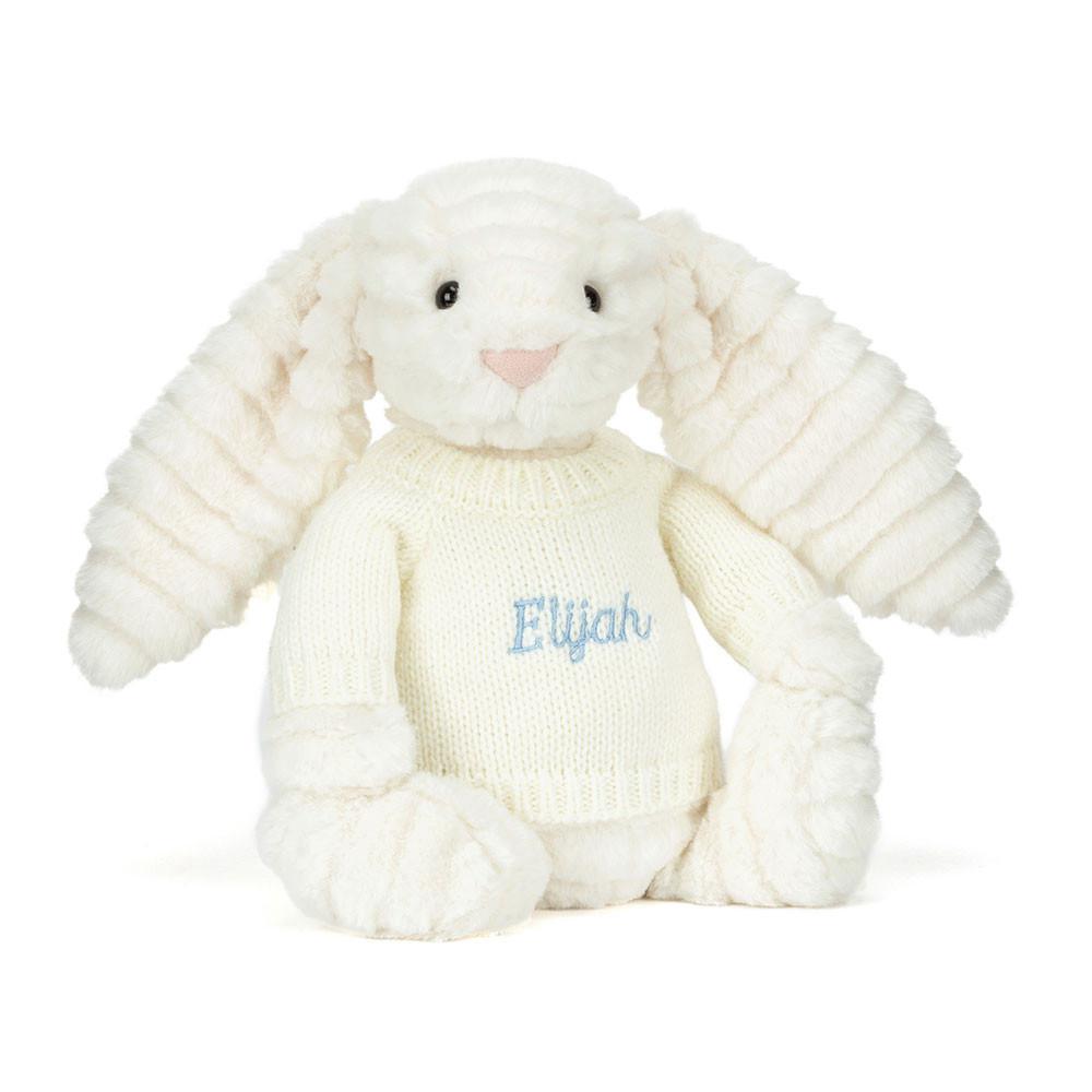 Camisolas Jellycat Bashful Luxe Coelhinha Nimbus with Cream Jumper,31cm x 12cm x 9cm Branco | Portugal  GIKJU-6983