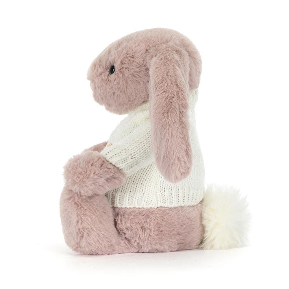 Camisolas Jellycat Bashful Luxe Coelhinha with Cream Jumper,31cm x 12cm x 9cm Rosa | Portugal  CRVEG-2736
