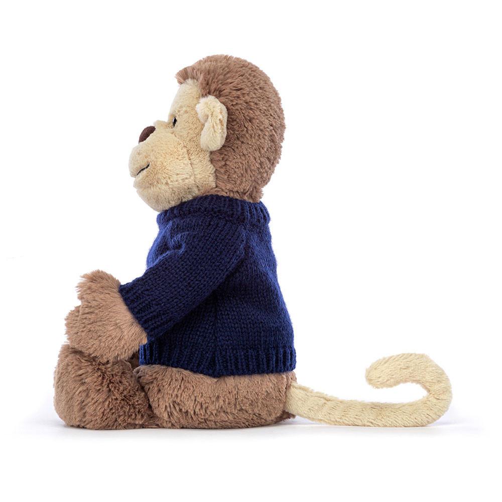 Camisolas Jellycat Bashful Monkey,31cm x 12cm x 9cm Marrom | Portugal  HNYLR-7035
