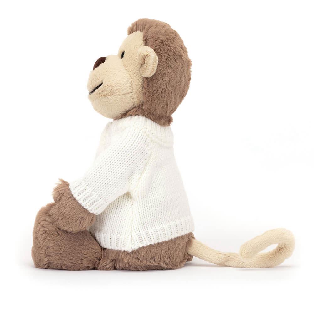 Camisolas Jellycat Bashful Monkey with Cream Jumper,31cm x 12cm x 9cm Marrom | Portugal  LVEPW-9045