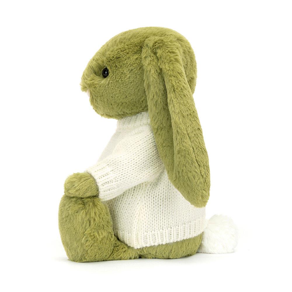 Camisolas Jellycat Bashful Moss Coelhinha with Cream Jumper,31cm x 12cm x 9cm Verdes | Portugal  YHLIT-9462