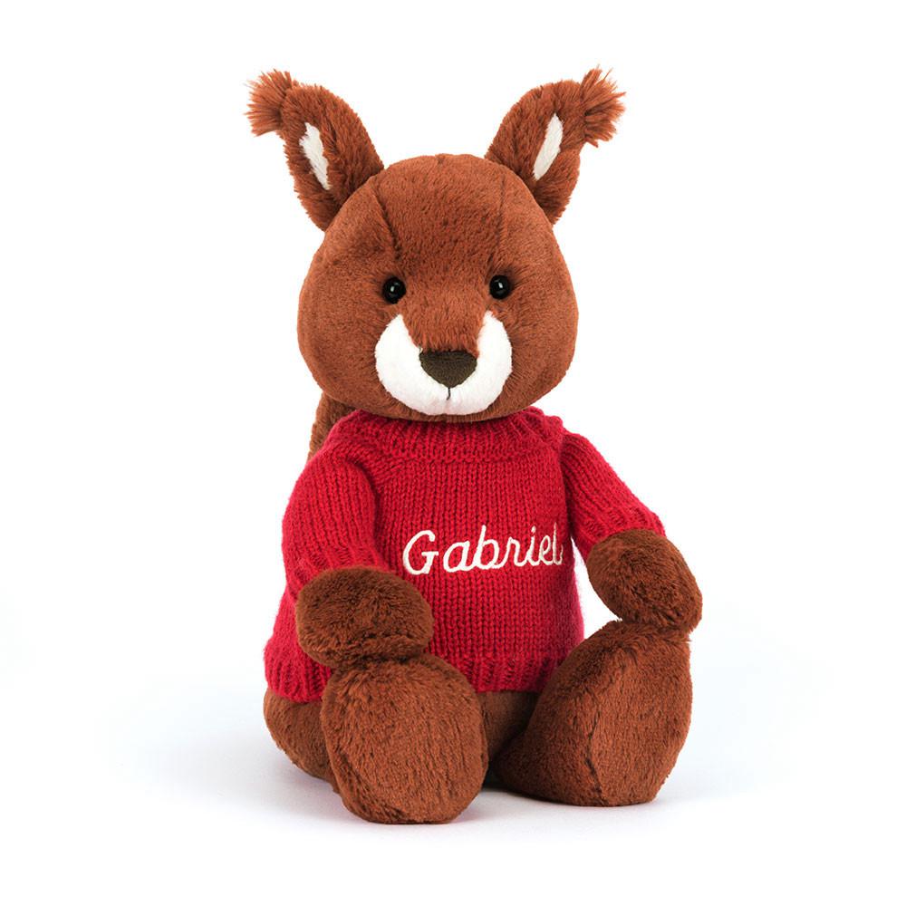 Camisolas Jellycat Bashful Squirrel,31cm x 12cm x 9cm Vermelhas | Portugal  CSUXV-4796