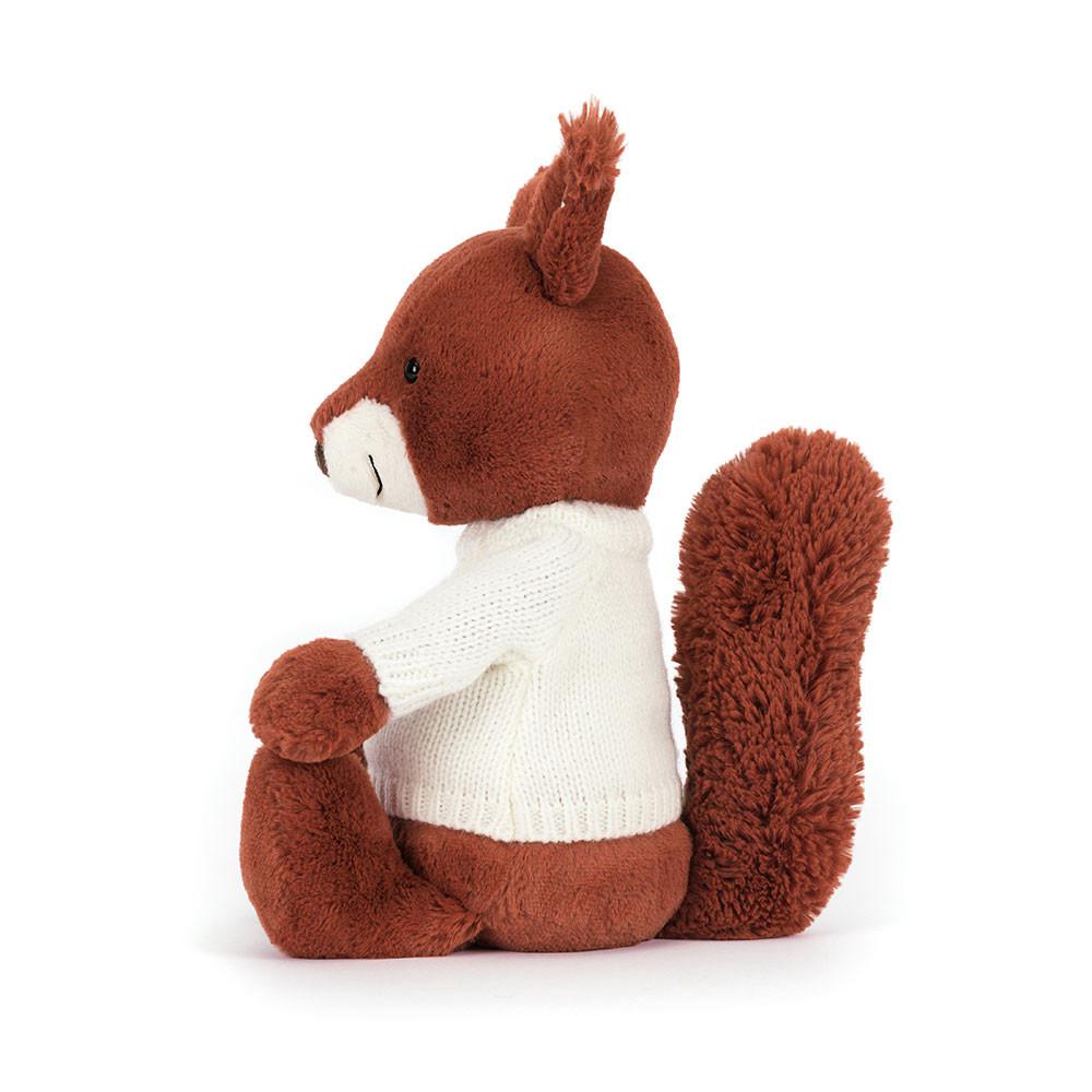 Camisolas Jellycat Bashful Squirrel with Cream Jumper,31cm x 12cm x 9cm Vermelhas | Portugal  VLWHE-8072