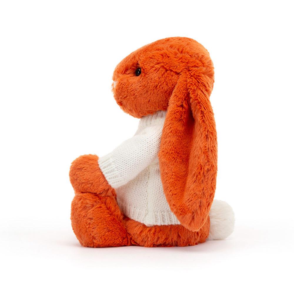 Camisolas Jellycat Bashful Tangerine Coelhinha with Cream Jumper,31cm x 12cm x 9cm Laranja | Portugal  YGSET-9543