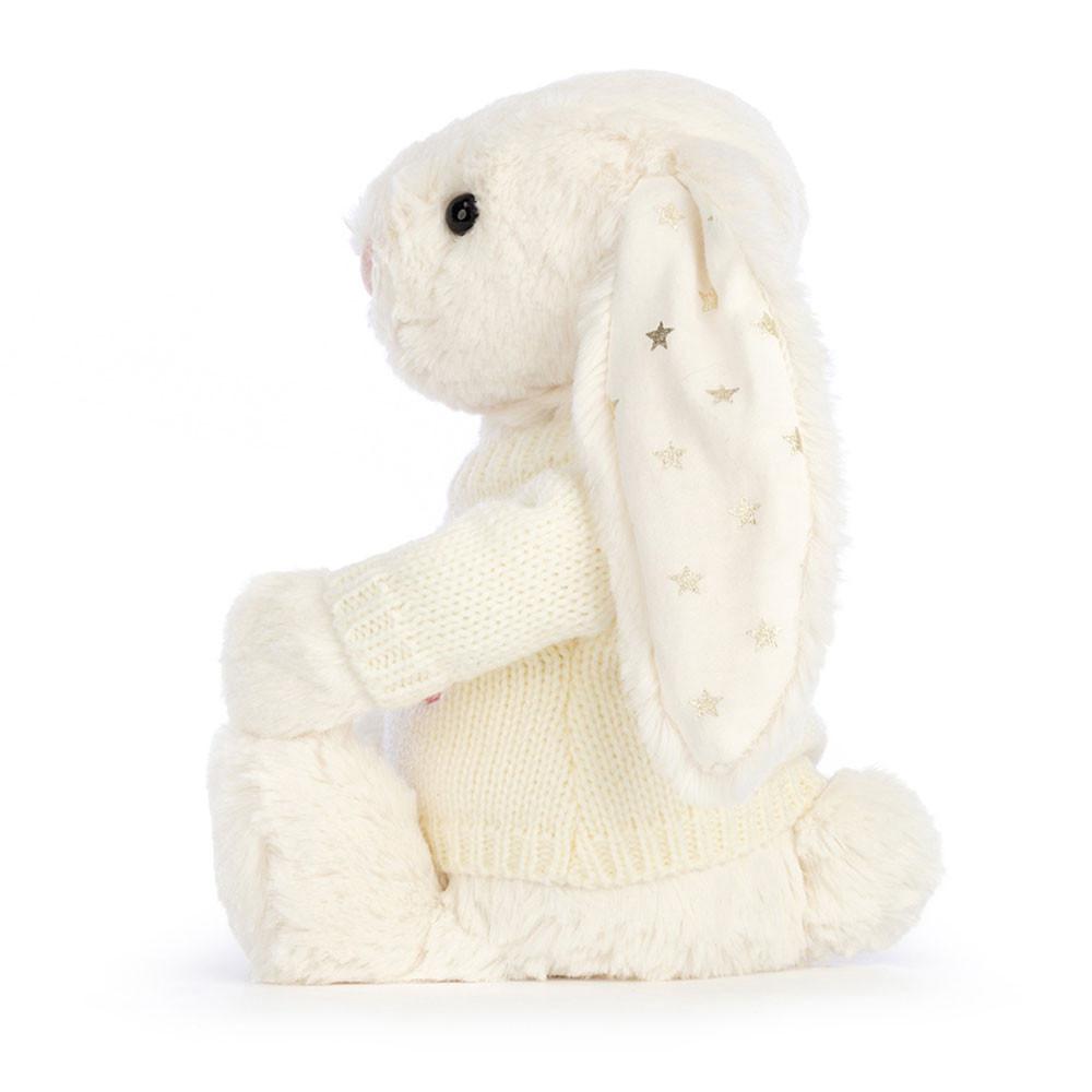 Camisolas Jellycat Bashful Twinkle Coelhinha with Cream Jumper,31cm x 12cm x 9cm Branco | Portugal  DXBUG-9074