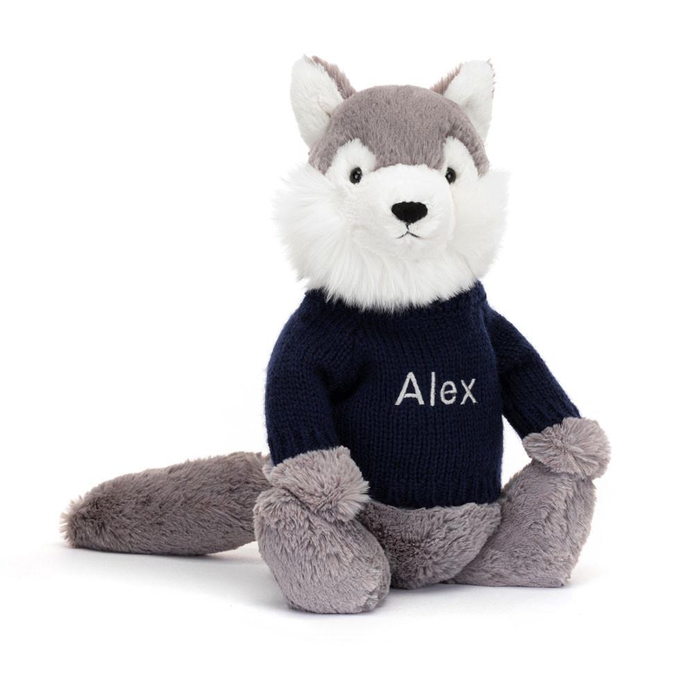 Camisolas Jellycat Bashful Wolf,31cm x 12cm x 9cm Cinzentas | Portugal  RWJSE-6584