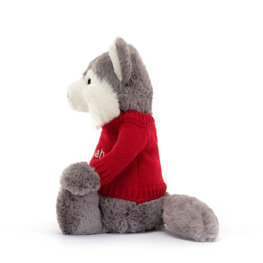 Camisolas Jellycat Bashful Wolf,31cm x 12cm x 9cm Cinzentas | Portugal  MGNJP-3207