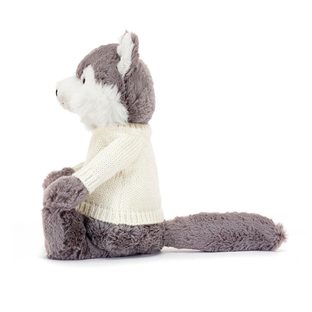 Camisolas Jellycat Bashful Wolf with Cream Jumper,31cm x 12cm x 9cm Cinzentas | Portugal  EAJQZ-8621