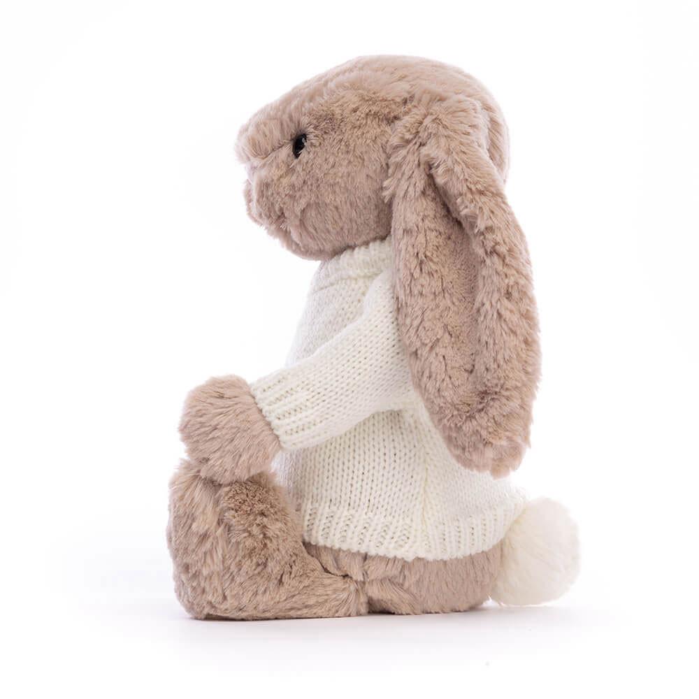 Jumpers Jellycat Bashful Coelhinha with Cream Jumper,31cm x 12cm x 9cm Bege | Portugal  QTGSR-7036