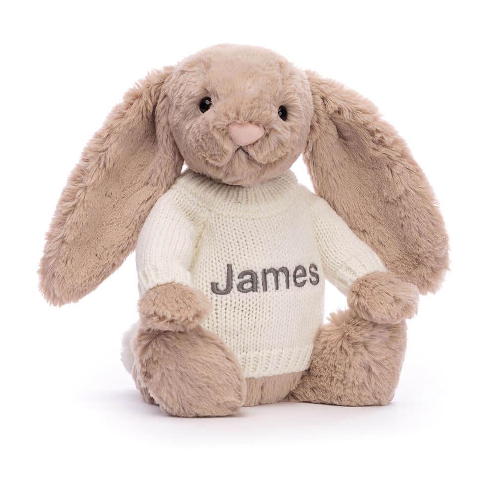 Jumpers Jellycat Bashful Coelhinha with Cream Jumper,31cm x 12cm x 9cm Bege | Portugal  QTGSR-7036