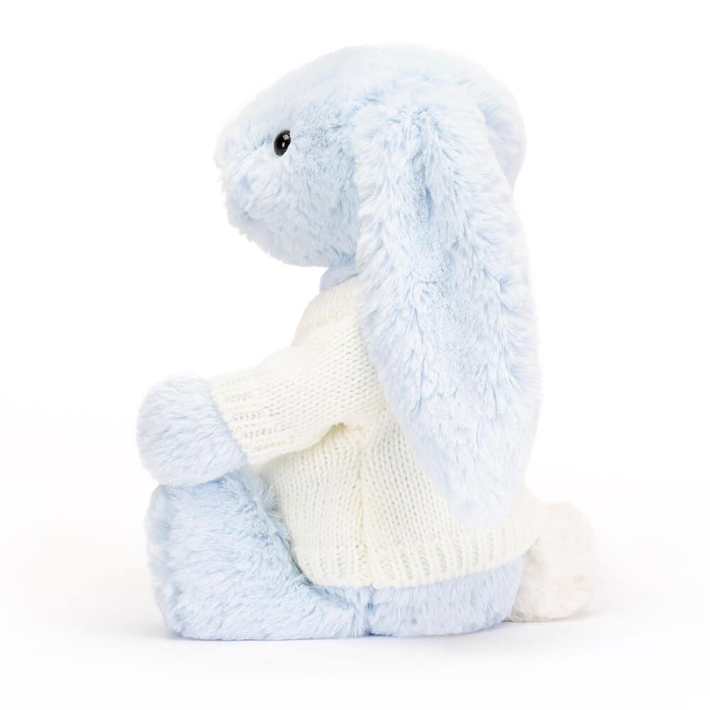 Jumpers Jellycat Bashful Coelhinha with Cream Jumper,31cm x 12cm x 9cm Azuis | Portugal  CEWHF-0432