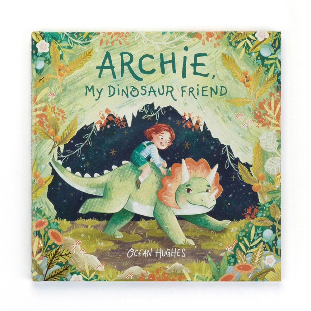 Livros De Histórias Jellycat Archie, My Dinosaur Friend,25cm x 25cm x 1cm Verdes | Portugal  YQADK-7593