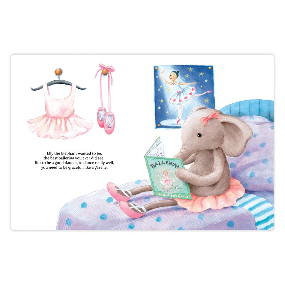 Livros De Histórias Jellycat Elly Ballerina,29cm x 22cm x 1cm Rosa | Portugal  WJAVF-3815