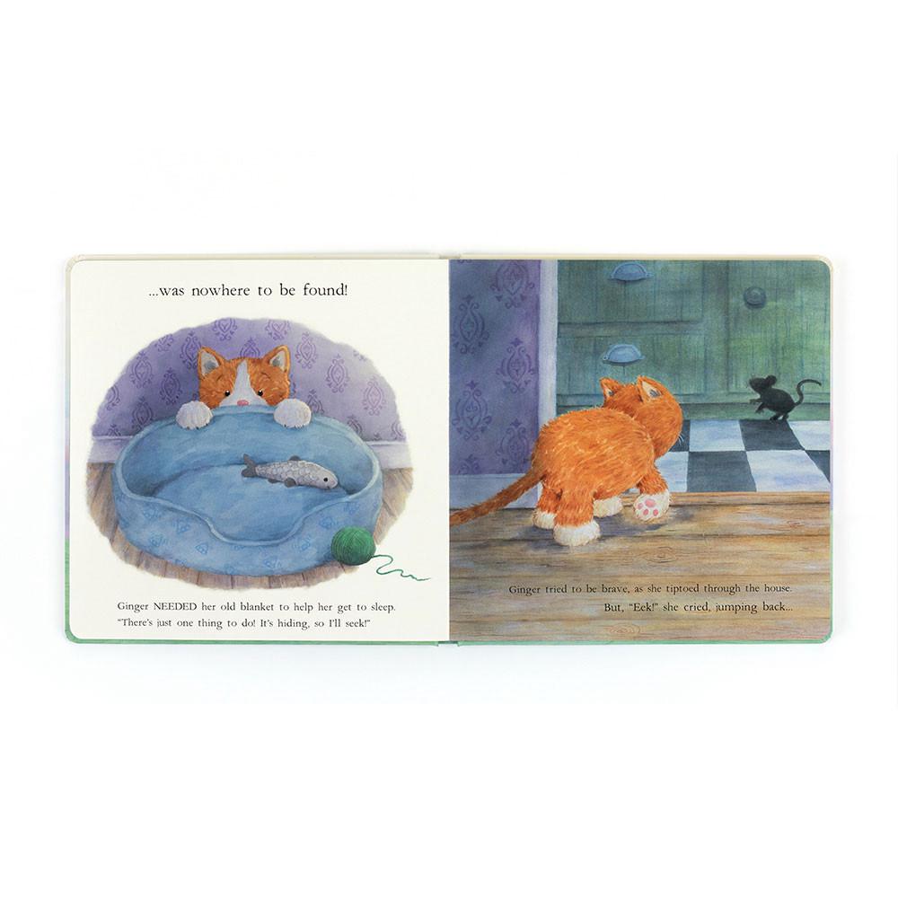 Livros De Histórias Jellycat Ginger, the Courageous Kitten,23cm x 23cm x 2cm Laranja | Portugal  USJKA-0579
