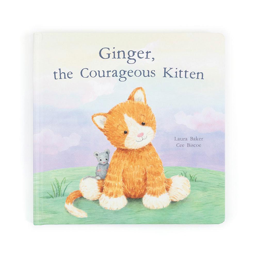 Livros De Histórias Jellycat Ginger, the Courageous Kitten,23cm x 23cm x 2cm Laranja | Portugal  USJKA-0579