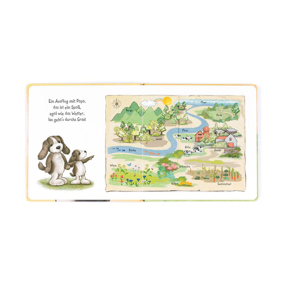 Livros De Histórias Jellycat Hündchen Schnuck und sein Papa Buch,21cm x 21cm x 2cm Marrom | Portugal  NOAPY-2075