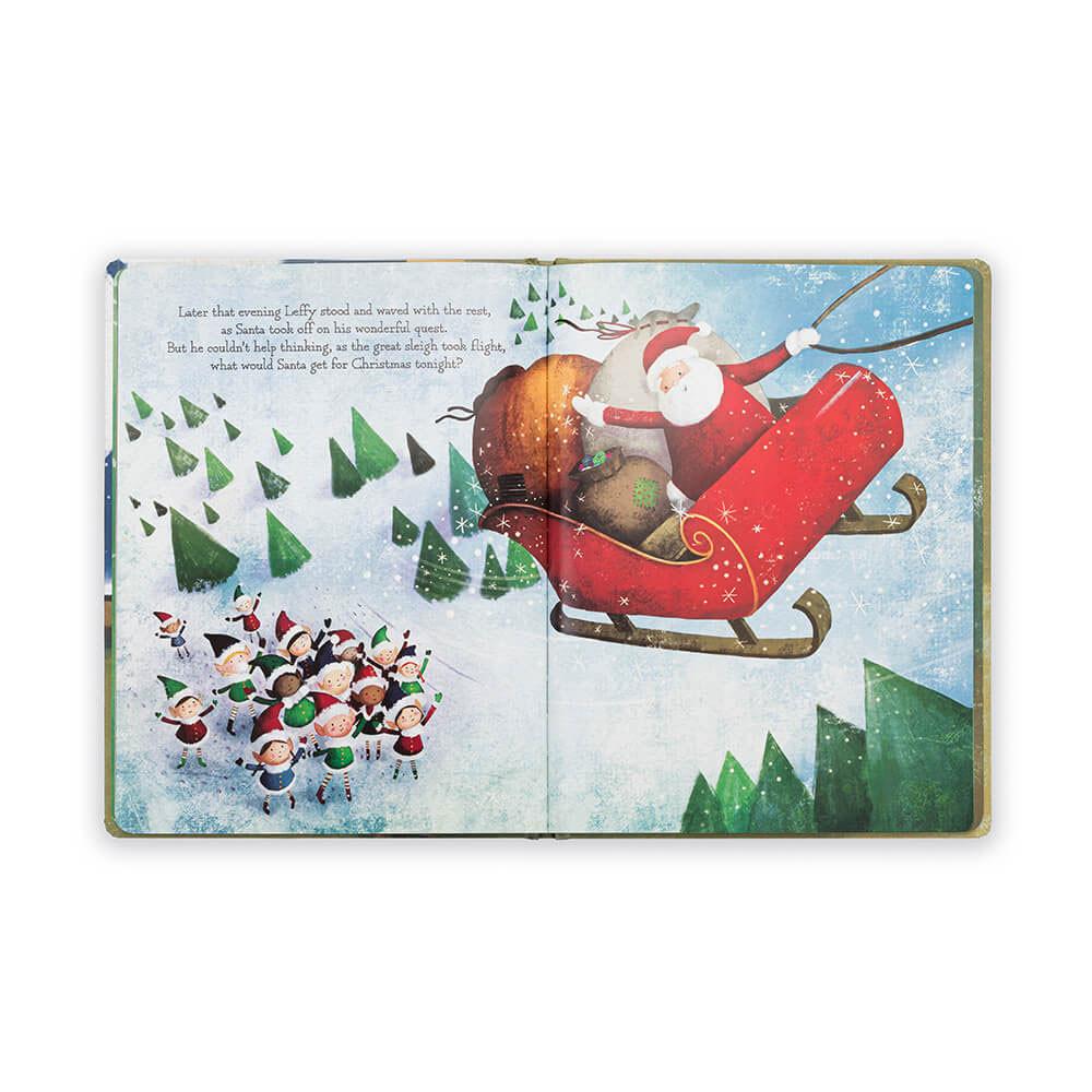 Livros De Histórias Jellycat Leffy's Christmas Gift,26cm x 20cm x 2cm Verdes | Portugal  YBNOL-1758