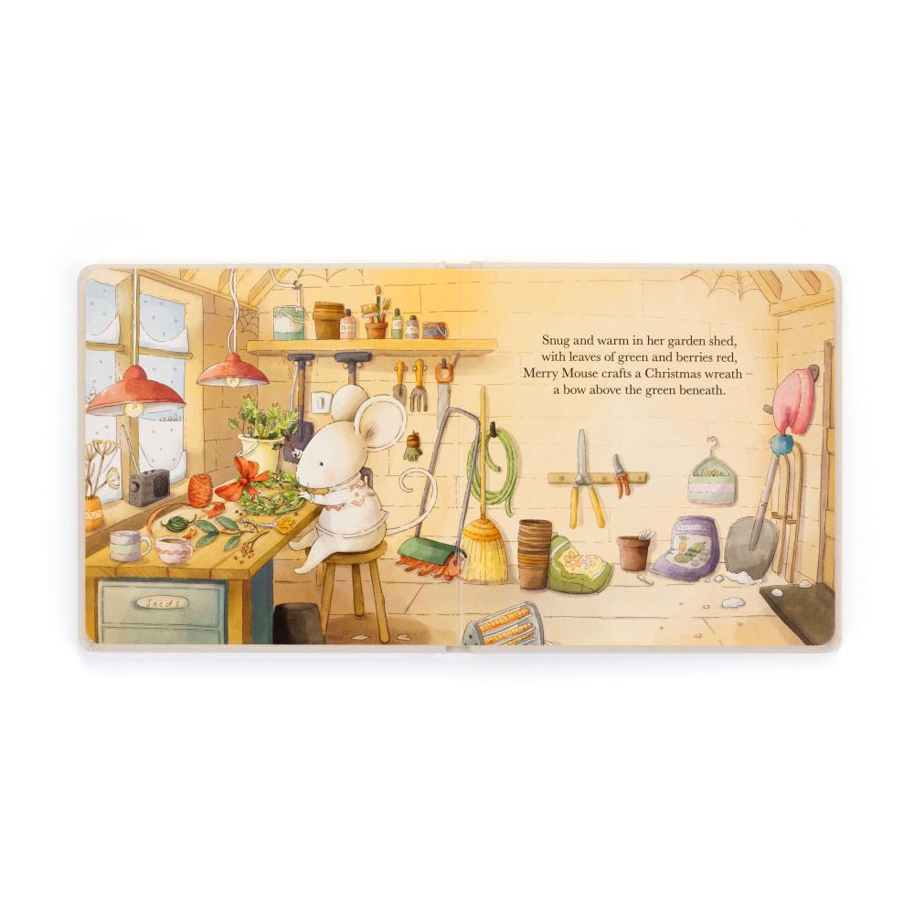 Livros De Histórias Jellycat Merry Mouse's Christmas Eve,19cm x 19cm x 2cm Branco | Portugal  KLGBF-4753