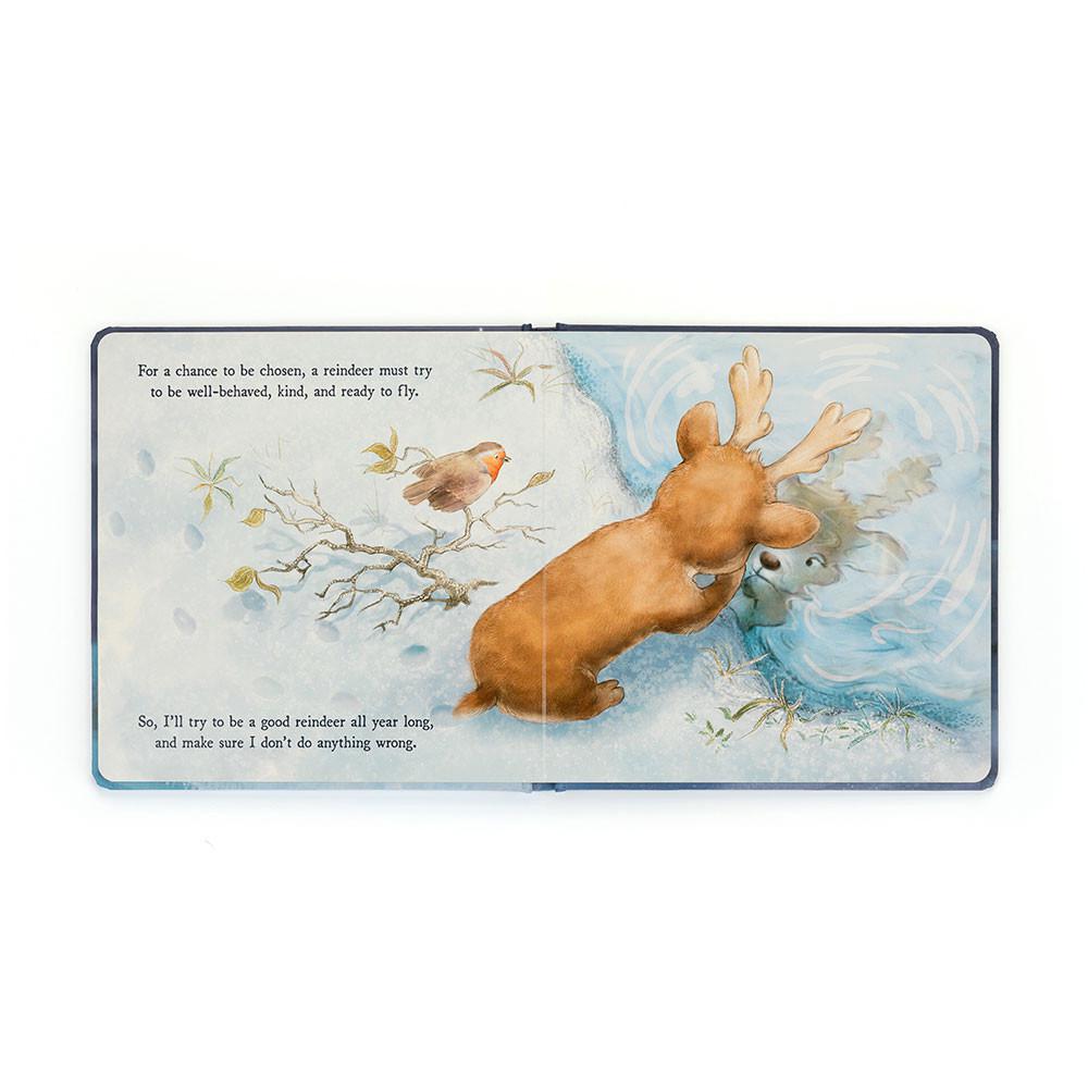Livros De Histórias Jellycat Mitzi Reindeer's Dream,21cm x 21cm x 2cm Azuis | Portugal  EFLYH-6802