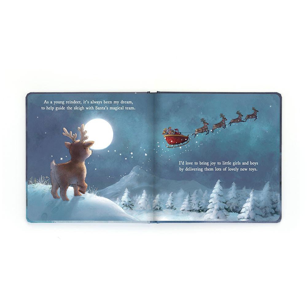 Livros De Histórias Jellycat Mitzi Reindeer's Dream,21cm x 21cm x 2cm Azuis | Portugal  EFLYH-6802