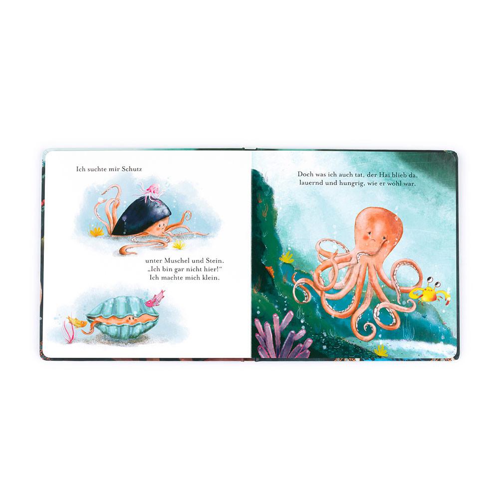Livros De Histórias Jellycat Odell, Der Furchtlose Oktopus Buch,23cm x 23cm x 2cm Laranja | Portugal  DBJYL-1057