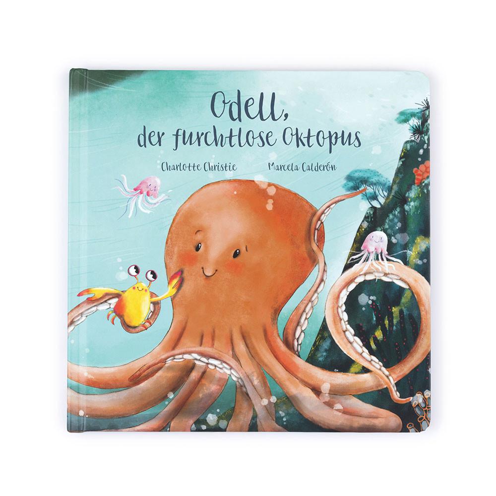 Livros De Histórias Jellycat Odell, Der Furchtlose Oktopus Buch,23cm x 23cm x 2cm Laranja | Portugal  DBJYL-1057