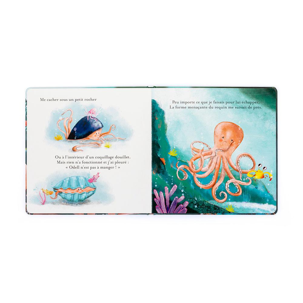 Livros De Histórias Jellycat Odell, La Petite Pieuvre Courageuse Livre,23cm x 23cm x 2cm Laranja | Portugal  CVXRM-4801