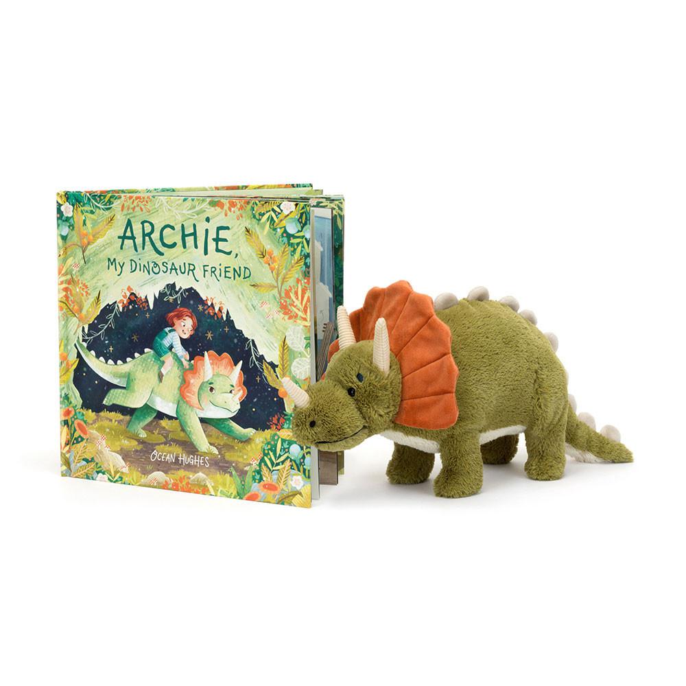 Livros Jellycat Archie My Dinosaur Friend and Archie Dinosaur Verdes | Portugal  DSYBJ-8503