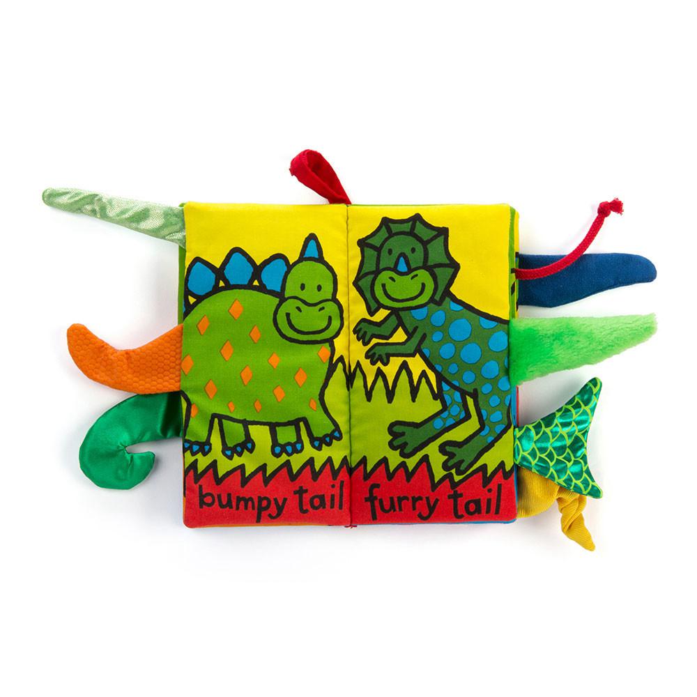 Livros Jellycat Dino Tails,22cm x 13cm x 5cm Verdes | Portugal  JFUNZ-9524