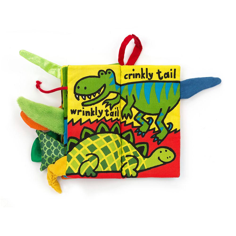 Livros Jellycat Dino Tails,22cm x 13cm x 5cm Verdes | Portugal  JFUNZ-9524