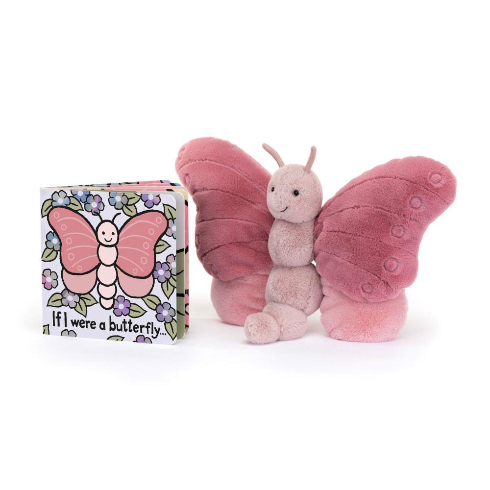 Livros Jellycat If I Were A Butterfly and Beatrice Butterfly Rosa | Portugal  PBIWE-1468