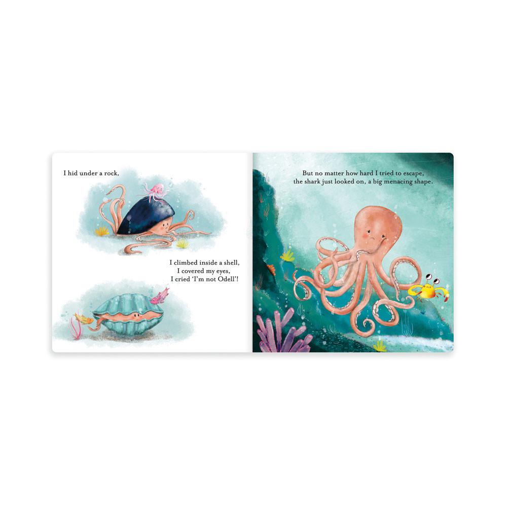 Livros Jellycat Odell, The Fearless Octopus,23cm x 23cm x 2cm Laranja | Portugal  MSRKI-5478