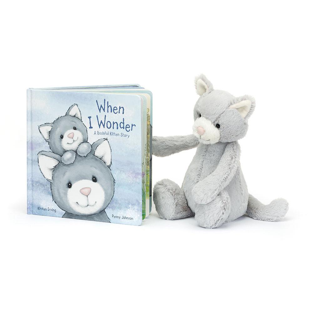 Livros Jellycat When I Wonder and Bashful Kitty Medium Cinzentas | Portugal  JAFHG-4982