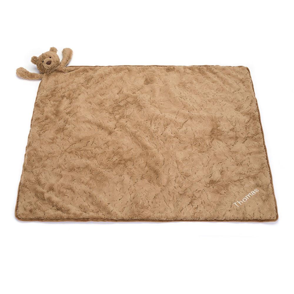 Mantinha Jellycat Bartholomew Bear Blankie,56cm x 70cm x 9cm Marrom | Portugal  WFRYX-1783