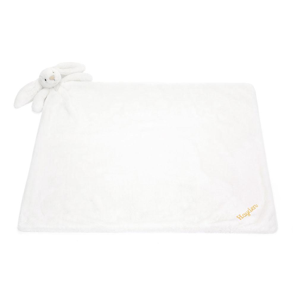 Mantinha Jellycat Bashful Luxe Coelhinha Luna Blankie,56cm x 70cm x 9cm Branco | Portugal  UNIQV-0625