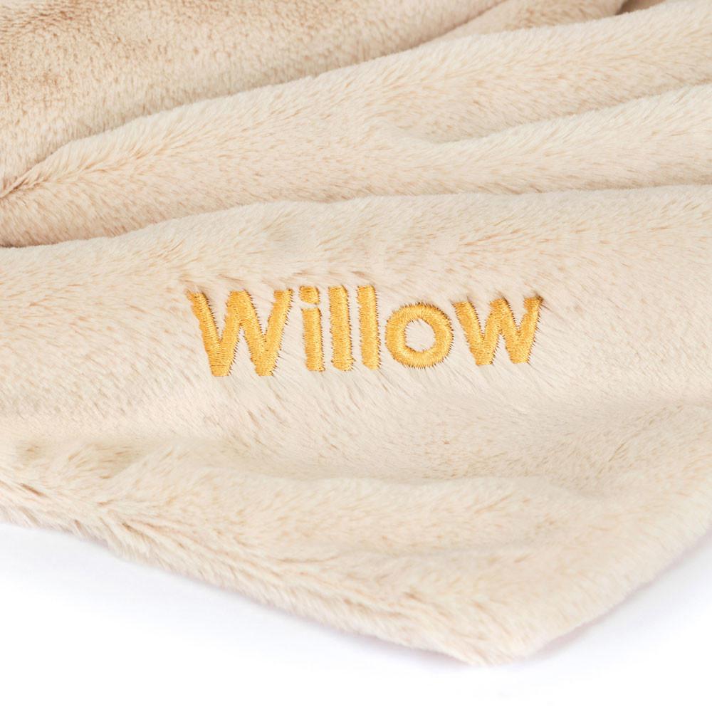 Mantinha Jellycat Bashful Luxe Coelhinha Willow Blankie,56cm x 70cm x 9cm Bege | Portugal  HBMNY-1724