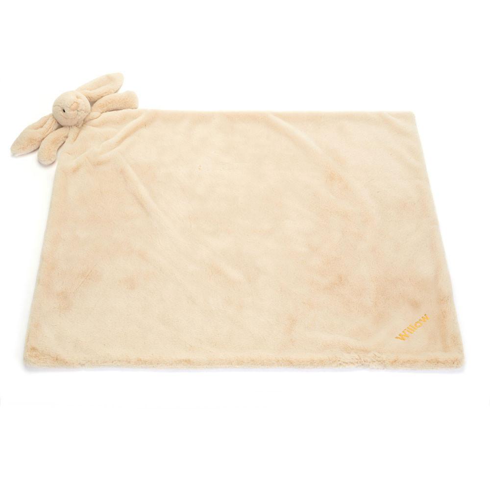 Mantinha Jellycat Bashful Luxe Coelhinha Willow Blankie,56cm x 70cm x 9cm Bege | Portugal  HBMNY-1724