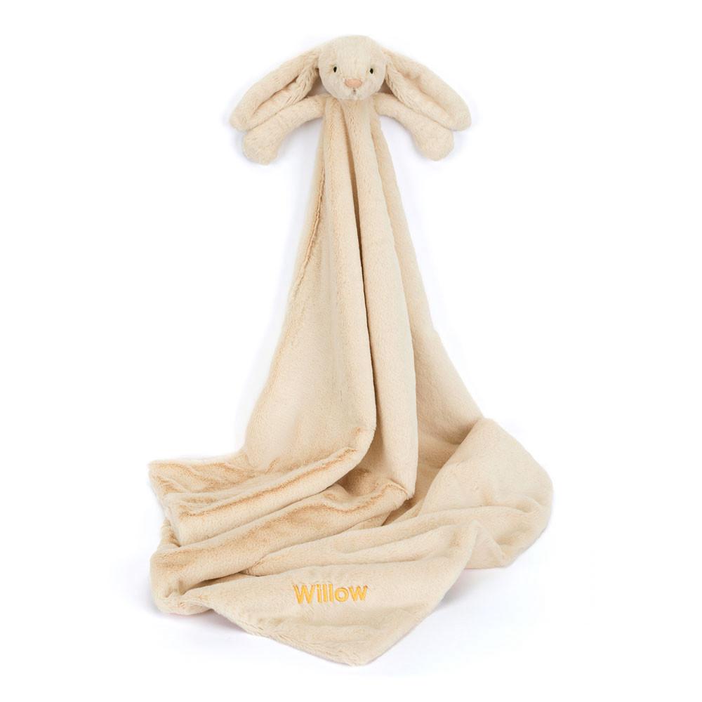 Mantinha Jellycat Bashful Luxe Coelhinha Willow Blankie,56cm x 70cm x 9cm Bege | Portugal  HBMNY-1724