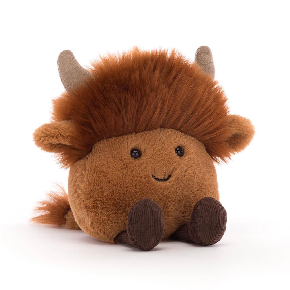 Peluche Jellycat Amuseabean Highland Cow,12cm x 9cm x 6cm Marrom | Portugal  YVECJ-3512