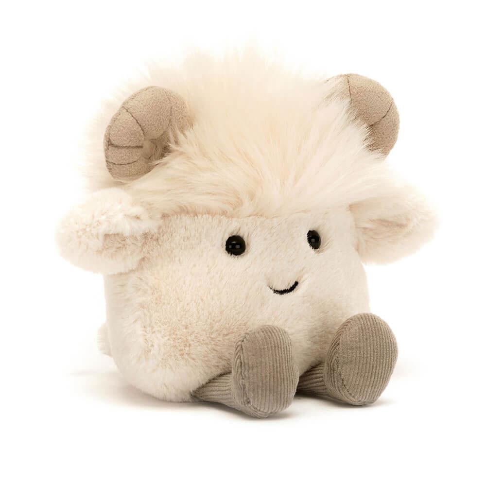 Peluche Jellycat Amuseabean Ram,12cm x 9cm x 6cm Branco | Portugal  SLYRI-6281