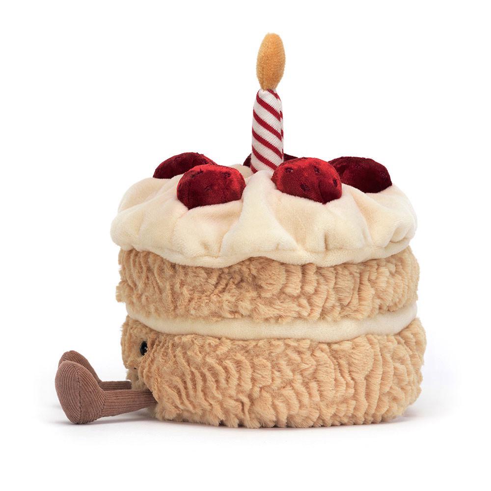 Peluche Jellycat Amuseables Birthday Cake,16cm x 12cm x 12cm Bege | Portugal  ZJRUC-3671