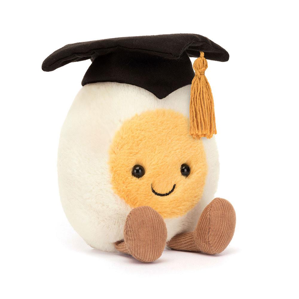 Peluche Jellycat Amuseables Boiled Egg Graduation,14cm x 9cm x 4cm Branco | Portugal  UGDWE-9830